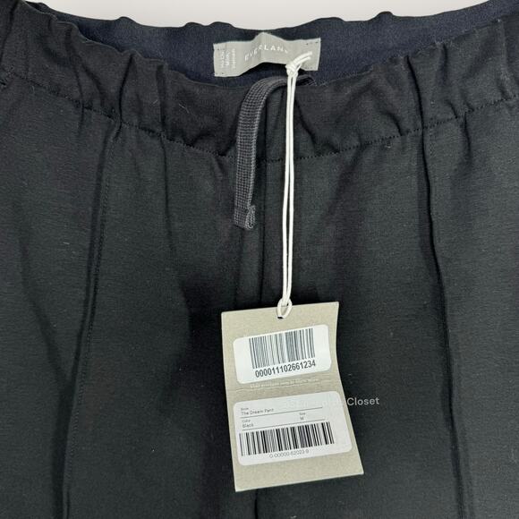 Everlane The Dream Pants | Medium | Black Knit Pintuck Tapered Leg Minimalist - Picture 5 of 13